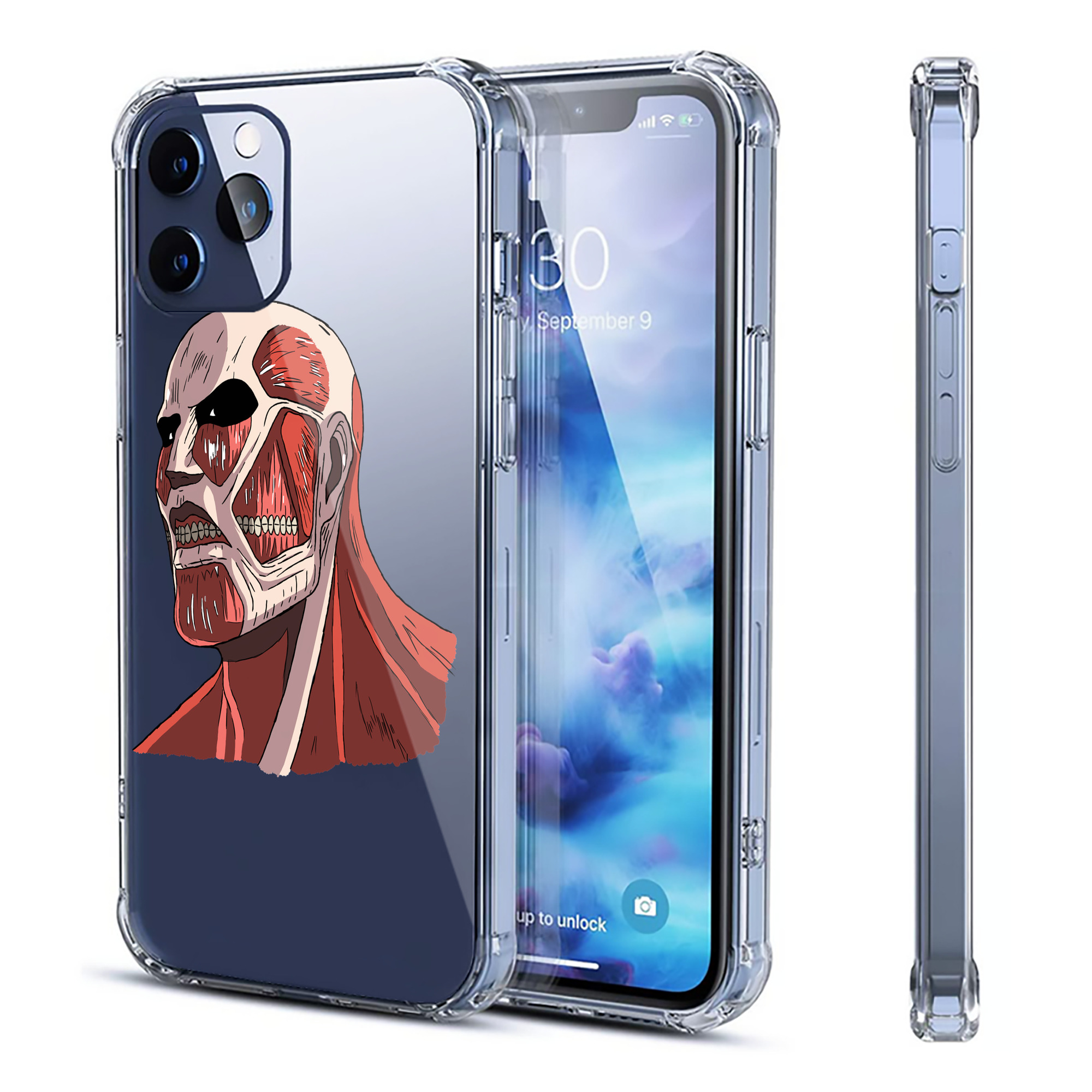 （画像用） 進撃の巨人 Attack on Titan 【iPhone 12シリーズ対応】透明スマホケース（クリアソフトケース）